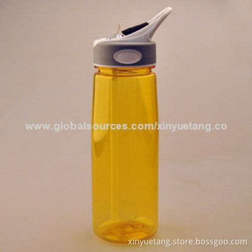 2014 Hot Selling Shenzhen Factory BPA-free Clear Tritan Bottle with Straw, Sized 75 x 210mm